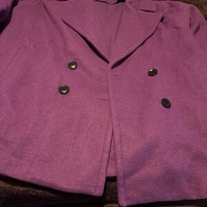 Liz Claiborne Purple Double-Breasted Jacket